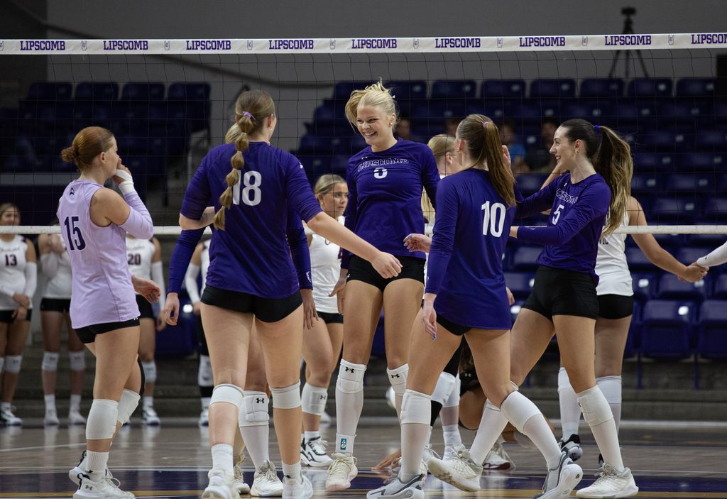 So. Sydney Strenger celebrates with team.